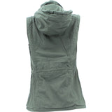 Ymi - Women's Cotton Light Weight Vest With Hoodie Jackets - Oliive - V.I.M. - 2