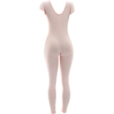 Vinid - Women's Short Sleeve Basic Cat Jumpsuits - Pink - V.I.M. - 2