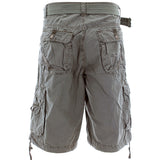 S.A.S.C.O. Trading Inc. - Men's Belted Snap Button Cargo Shorts- Gunmetal - V.I.M. - 2
