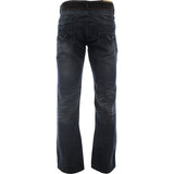 Azazel - Men's Back Pocket Emboridery Jeans - Blue/Black - V.I.M. - 2