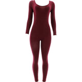 Vinid - Women's Basic Cat Jump Suit - Burgundy - V.I.M. - 2
