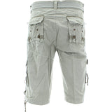 Denim Culture - Men's Garment Dye Belted Cargo Shorts - Stone - V.I.M. - 2