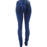 Risque - Women's 3 Button Back Bow Pocket pants - Light Royal - V.I.M. - 2