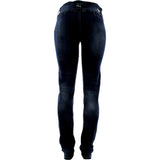 Risque - Women's 4 Button Stripes Loops Push Up pants - Dark Blue - V.I.M. - 2