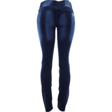 Bamboo - Women's All Over Rips Plaid Front Pocket Jeans - Dark Blue - V.I.M. - 2