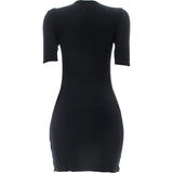 Ambiance Apparel - Women's Tie Up Neck Dresses - Black - V.I.M. - 2