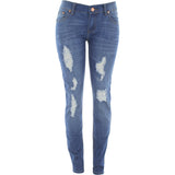 Ankor East - Women's Rips With Stretch Denim Jeans - Medium Blue - V.I.M. - 2