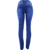 Risque - Women's 3 Button Braid Yolk Sandbalst pants - Royal - V.I.M. - 2