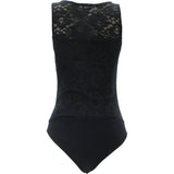 Ambiance - Women's Lace Trim Bodysuit - Black - V.I.M. - 2