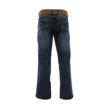 Fusai - Men's Emboridery Pocket Belted Jeans - Blue - V.I.M. - 2