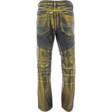 Bleecker Mercer - Mens Foil Biker Moto pants - Gold Foil - V.I.M. - 2