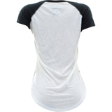 Disney - Women's Mickey Original Hi Lo Slub Raglan T-Shirts - White/Black - V.I.M. - 2