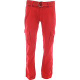 Imperious - Men's Belted Cargo Pants - Red - V.I.M. - 2
