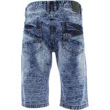 Switch Remarkable - Men's Distressed With Rips Shorts - Medium Indigo - V.I.M. - 2