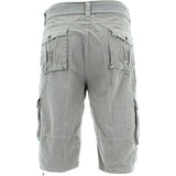 Denim Culture - Men's Garment Dye Cargo Belted Shorts - Stone - V.I.M. - 2