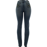 Risque - Women's 3 Button Rips Color Embordery Pocket pants - Light Bleach - V.I.M. - 2