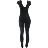 Vinid - Women's Short Sleeve Basic Cat Jumpsuits - Black - V.I.M. - 2