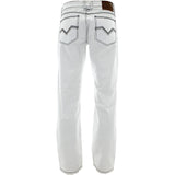 Brands Unlimited - Men's Black Stitching Rips Jeans - White - V.I.M. - 2