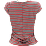 Paper Moon - Women's Striped With Diamond Chain Shirts - Coral - V.I.M. - 2
