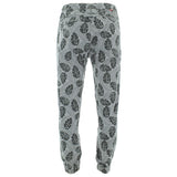 Kayden K - Men's Leaf Print Drop Joggers - White/Grey - V.I.M. - 2