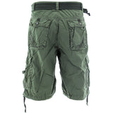 S.A.S.C.O. Trading Inc. - Men's Belted Snap Button Cargo Shorts - Light Olive - V.I.M. - 2