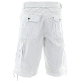 S.A.S.C.O. Trading Inc. - Men's Belted Snap Button Cargo Shorts - White - V.I.M. - 2