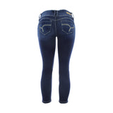 Y.M.I. - Women's 3Bttn Rips Flood Capri - Dark Blue  - V.I.M. - 2