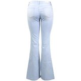 Ymi - Women's Super Soft Bell Bottom Jeans - Light Sand - V.I.M. - 2