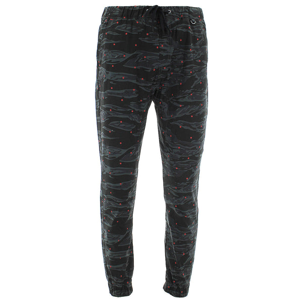 Kayden K - Men's Drop Crotch Camo Dot Joggers - Black - V.I.M. - 1