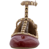 Wild Diva - Women's Pointy Studs Flats - Red - V.I.M. - 3