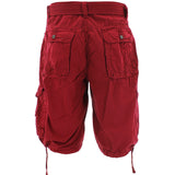 S.A.S.C.O. Trading Inc. - Men's Belted Snap Button Cargo Shorts - Red - V.I.M. - 3