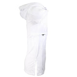 Azazel - Men's Sleeves Embroidery 2 Pocket 1 Zip Hoodie Shirts - White - V.I.M. - 3