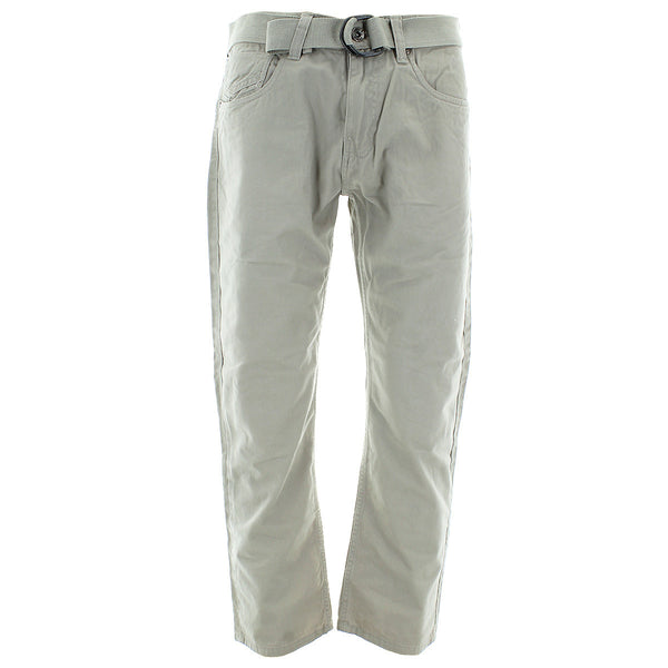 Switch - Men's Belted Twill Chino Pants - Stone - V.I.M.