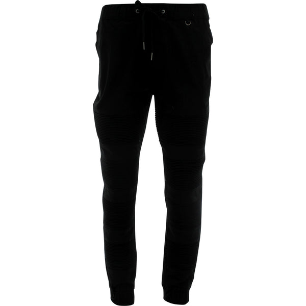 Kayden - Men's All Over Moto Twill Joggers - Black - V.I.M. - 1