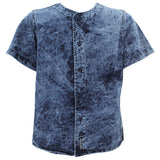 Brooklyn Express - Men's Denim Baseball Jersey - Blue Acid - V.I.M. - 1