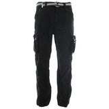 Galaxy By Harvic - Men's Belted Cargo Pants - Black - V.I.M.