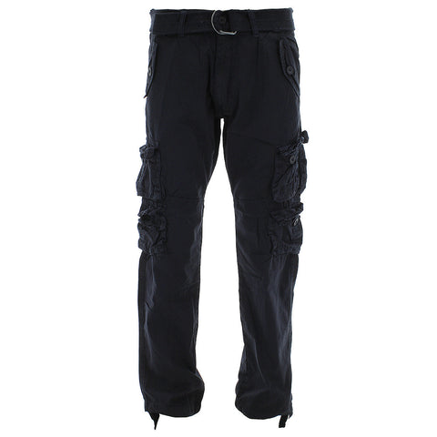 Men's 9 Pockets Belted Cargo Pants