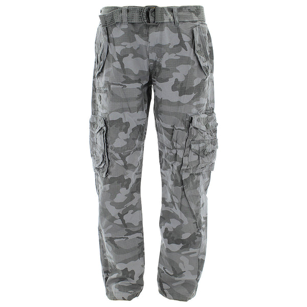 Jordan Craig - Men's Belted Cargo Pants - Grey Camo - V.I.M. - 1