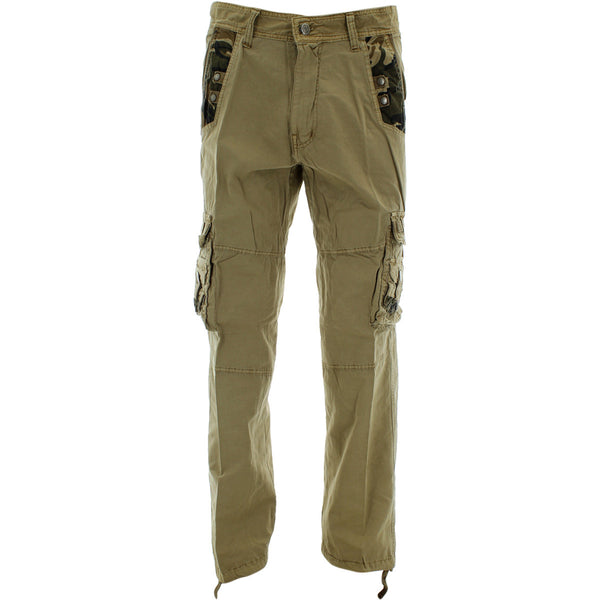 Vertical Casual - Men's Camouflage Trim Cargo Pants - Khaki - V.I.M. - 1