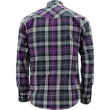 Swiss Cross - Men's Long Sleeves Plaid With Patche woven Shirts - Violet - V.I.M. - 2