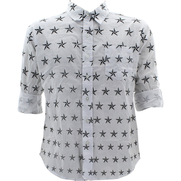 Ditch Plain - Men's All Over Star Print Shirts - Black/White - V.I.M. - 1