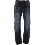 Rk Icon - Men's Ripped Straight Fit pants - Dark Blue - V.I.M.