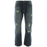 Men's Straight Ripped Jeans