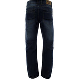 Men's Slim Straight Embroidery Pockets Jeans