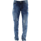 Bamboo - Men's Rips Light Blasting Denim Jeans - Light Blue - V.I.M. - 1