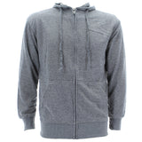 Red Rhino - Men's Marled Zip Fleece Hoody Sweatshirt - Grey - V.I.M. - 1