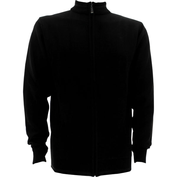 Sahara Club - Men's Long Sleeves Solid Pull Zip Sweatshirts - Black - V.I.M. - 1