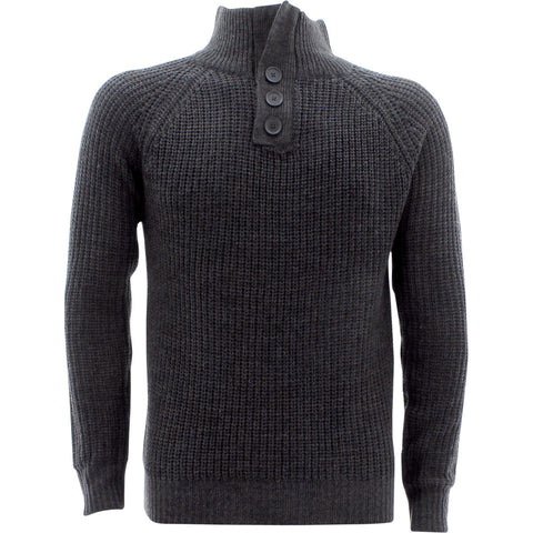 Men's 3 Button with Zipper and Patches on Elbow Sweatshirts
