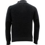 Yoki - Men's 3 Button with Zipper and Patches on Elbow Sweatshirts - Charcoal - V.I.M. - 2