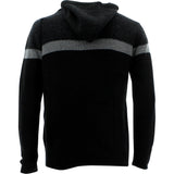 Yoki - Men's Stripe Milange Hooded Sweatshirts - Black - V.I.M. - 2